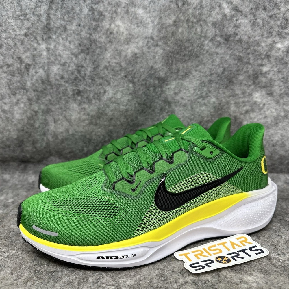 Oregon Ducks Shoes Mens Sz 8 Green Nike Zoom Pegasus 41 Running IB3260-300 NCAA